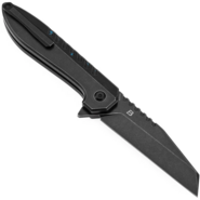 Kansept Kosame Blackwash 154CM,Blackwash Ti with Blue CF Inlay T1093F2 - KNIFESTOCK