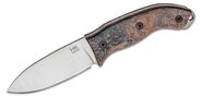 Ontario Hiking Fixed Blade Knife 3.4&quot; Satin Drop Point, Brown/Black Micarta Handles, Leather  ON8187 - KNIFESTOCK