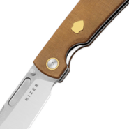 Kizer Retro | Nitro-V | Micarta &amp; Brass | - KNIFESTOCK