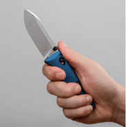 Vosteed Vombat M390 Stonewash Aluminum Steel Blue A4103 - KNIFESTOCK