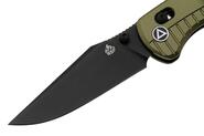 QPS Reptile 14C28N, nero, Manico: alluminio verde OD QS165-B2 - KNIFESTOCK