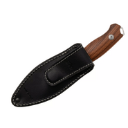 MKM SMALL LOV – M390 SATIN blad, SANTOS TRÄ handtag, +FICKA LÄDERSLIDA med MAGNET - KNIFESTOCK