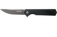 BLACK FOX Revolver Harmaa Suora Terä, Musta G10 Kahvat, Liner Lock BF-740 TI - KNIFESTOCK