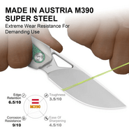 Kizer Topsail M390,Blast,Titanium &amp; Crystallized Titanium - KNIFESTOCK