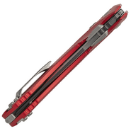 Microtech AMPHIBIAN RAM-LOK S/E BLACK PART SERRATE FLUTED ALUMINUM RED 137RL-2FLRD - KNIFESTOCK