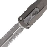 Microtech DIRAC D/E APOCALYPTIC PART SERRATE NATURAL CLEAR 225-11APNC - KNIFESTOCK