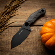 Giant Mouse GMF1-XL Black Dunes,PVD Vanadis, Fat Carbon,Leather Sheath GM-GMF1-XL-BLACKOUT - KNIFESTOCK