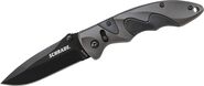 Schrade Zwart AUS-8 Lemmet, AK Kleur Aluminium Handvat met Zwarte Inzetstukken, Duimstuds, Sure-Lock - KNIFESTOCK
