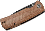 Petrified Fish PFP01 Beluga Black Stonewash K110 Brown Micarta PFP01KMW - KNIFESTOCK