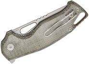 MKM VINCENT – MAGNACUT SW bld, GREEN CANVAS MICARTA hdl, S/S WIRE CLIP MK VCM-GC - KNIFESTOCK