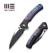 We Knife Ziffius Black Titanium Handle With Flamed Titanium Integral SpacerBlack Stonewashed CPM 20 - KNIFESTOCK