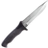 Mil-Tec COUTEAU DE CHASSE M.POIGNÉE EN CAOUTCHOUC BLANK 15386000 - KNIFESTOCK