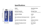 Xtar AA 1.5V 4100 USB-C-4pcs AA 1.5V 2450mAh batteries - KNIFESTOCK