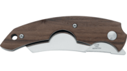 Fox Virtus Folding Pocket Knife Stainless Steel Becut Satin Blade, American Walnut Wood Handle - KNIFESTOCK