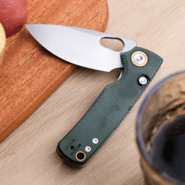 Vosteed Porcupine 14C28N Stonewash Green Micarta A2603 - KNIFESTOCK