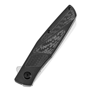 KANSEPT Cru Stonewashed CPM S35VN 0.118" / 3.0mm Blackwash Titanium &amp; Twill CF K1092A5 - KNIFESTOCK