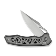 Civivi Anaaki Skeletonized Gray Aluminum HandleSatin Finished Nitro-V BladeButton Lock - KNIFESTOCK