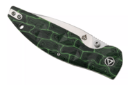 QSP Knife Turtle Punk, Liner lock, 14C28N stonewashed, Black/Green G10 QS158-C1 - KNIFESTOCK