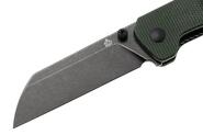 QPS Penguin V2 D2, black stonewash, Manico: Micarta verde QS130V2-C2 - KNIFESTOCK