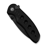 Civivi Triptych Black G10 HandleBlack Stonewashed 14C28N BladeButton Lock - KNIFESTOCK
