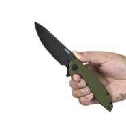 KUBEY Nova Liner Lock Flipper Folding Pocket Knife Green G10 Handle KU117E - KNIFESTOCK