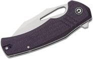 Civivi BullTusk Purple Canvas Micarta Handle C23017-3 - KNIFESTOCK