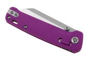QPS Penguin Glyde 14C28N, finitura a 2 toni stonewash - satinata, Manico: Viola FRN QS - KNIFESTOCK