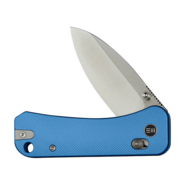 WE Blue Aluminum HandleSatin Finished CPM S35VN BladeCrossbar Lock WE23075-1 - KNIFESTOCK