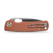 Vosteed Porcupine 14C28N Satin Brown Micarta A2604 - KNIFESTOCK