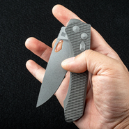 Real Steel Griffin Ultimatum Titan, Vanax Satin Button lock RE-7131T2 - KNIFESTOCK