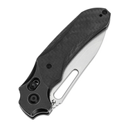 Cuțite Kansept Quasar Stonewashed CPM 20CV Blackwash Titanium, Twill Carbon Fiber - KNIFESTOCK