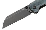 QPS Penguin V2 D2, black stonewash, Manico: Denim micarta QS130V2-B2 - KNIFESTOCK