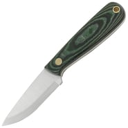 Brisa Brisa Necker 70 - Green micarta  12C27 Scandi Sheath Necker 70 Leather BR-012-66437-1549 - KNIFESTOCK