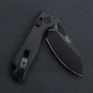 Kunwu Pulsar Gray Carbon Fiber Satin Elmax X705F - KNIFESTOCK