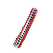 KUBEY Mizo Liner Lock Couteau Pliant Front Flipper Manche G10 Rouge KU2101C - KNIFESTOCK