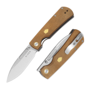 Kizer Retro | Nitro-V | Micarta &amp; Brass | - KNIFESTOCK