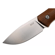 MKM SMALL LOV – M390 SATIN blad, SANTOS TRÄ handtag, +FICKA LÄDERSLIDA med MAGNET - KNIFESTOCK