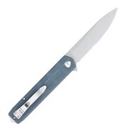 CobraTec Kuzio D2 G10 Grey Drop Serrated 01CT009 - KNIFESTOCK