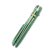 GEO Knife Ethereal Cutter SW M390 Blade SWGreen Ti - KNIFESTOCK