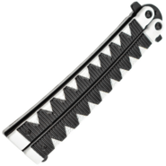 Maxknives P46B Couteau papillon lame acier 3CR13 manche aluminium blanc et noir - KNIFESTOCK