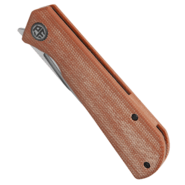 Petrified Fish PFP07 Viking Satin K110 Brown Micarta PFP07BRMS - KNIFESTOCK