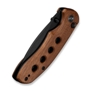 Civivi Triptych Guibourtia Wood HandleBlack Stonewashed 14C28N BladeButton Lock - KNIFESTOCK
