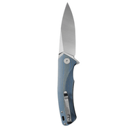 Petrified Fish PF838 Pub Satin D2 Blue Micarta PF838DBMS - KNIFESTOCK