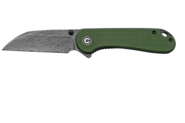 CIVIVI Elementum Green Canvas Micarta Handle Damascus Blade C18062AF-DS1 - KNIFESTOCK