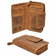 GreenBurry Vintage skórzana portmonetka z zamkiem błyskawicznym 1815-25 - KNIFESTOCK