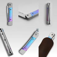 Kizer Little Grand Rainb.DAM Crystallized Titanium - KNIFESTOCK