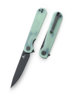 Bestechman FLICK-Black PVD-D2-G10-Jade BMK13E - KNIFESTOCK