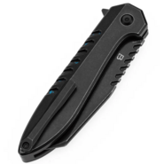 Kansept Kosame Blackwash 154CM,Blackwash Ti with Blue CF Inlay T1093F2 - KNIFESTOCK