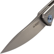 KUBEY Pike Liner Lock Folding Knife Gray CPM-20CV Titanium Handle KB2103A - KNIFESTOCK