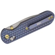 GEO Knife Ethereal Cutter SW M390 Blade SWBlue Ti - KNIFESTOCK